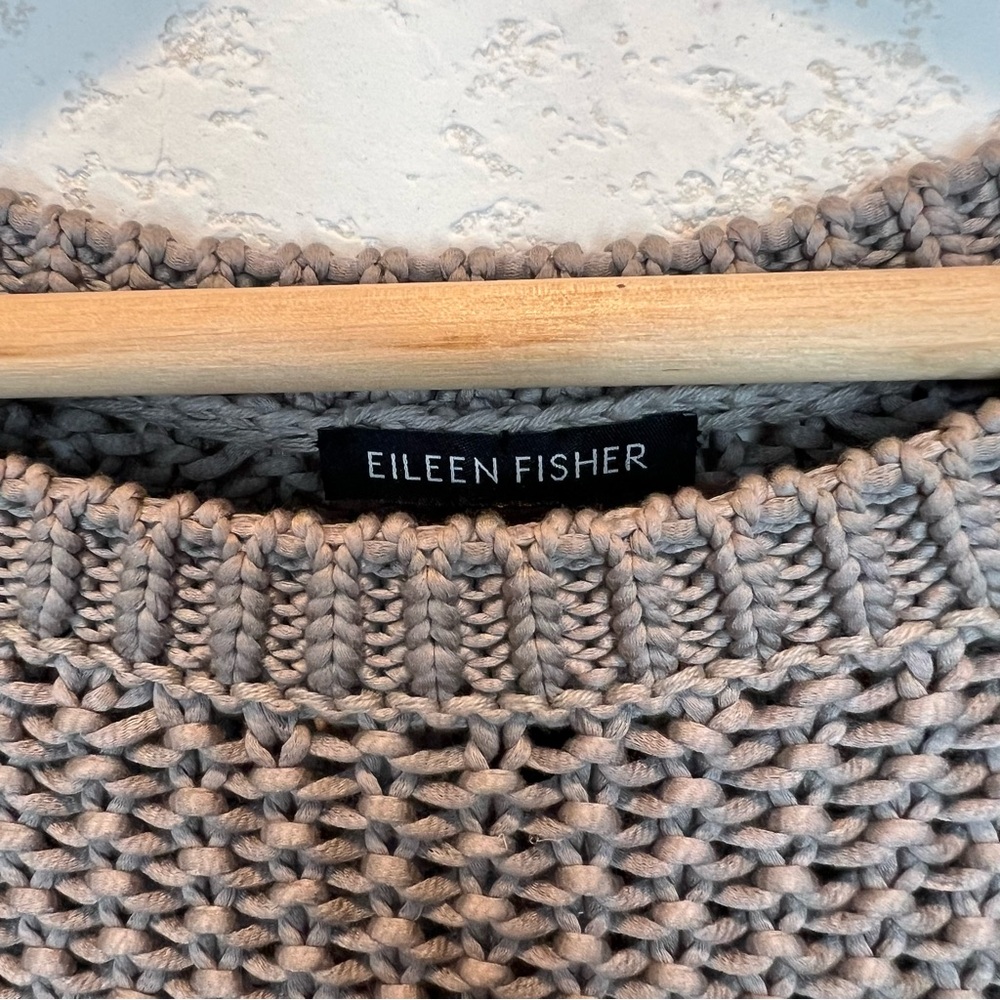 NWT EILEEN FISHER Organic Cotton Cord Crew Neck Box-Top Sweater Pullover Size L - Picture 8 of 13